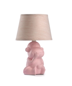 Lumetto "monkey non parlo" rosa, e14